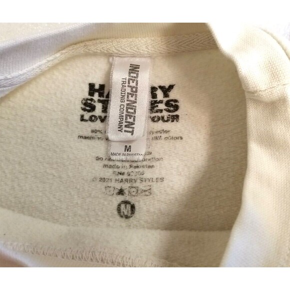 Harry Styles Love On Tour 2021 Official Crewneck Sweatshirt M White B3 - Picture 4 of 6